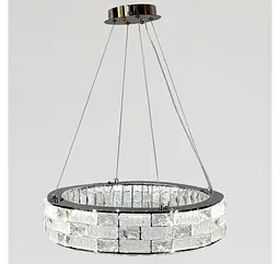 Світлодіодна люстра підвісна Artlight 8003/500CH з прозорим скляним кільцем в кольорі хром, 38W - мініатюра 5