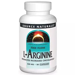 L-Аргінін 500 мг L-Arginine Source Naturals 50 капсул