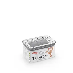 Прямокутна ємність для зберігання продуктів TOSСA 0,7л біло-сіра (55554)