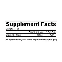 Хром 500 мкг Natural Factors (Chromium Picolinate) - 90 таблеток - мініатюра 2