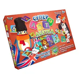 Настільна гра Danko Toys Супер Лото Абетка 38х25х5 см від 3 років Теракотовий (SR-113-N-908)