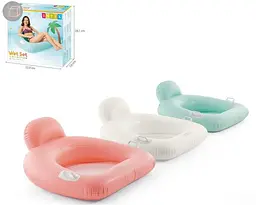 Плотик-крісло надувний Intex 114×107 см (В асортименті)