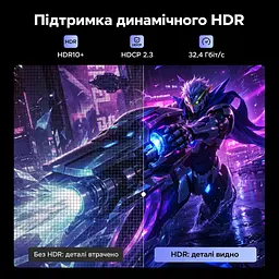 Відеокабель UGREEN DP141 DisplayPort - HDMI 8K 60 Гц 2 м чорний (25735) - мініатюра 10