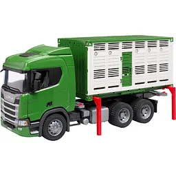 Іграшкова машинка Bruder Автомобіль Scania Super 560R для перевезення тварин з коровою 1:16 (03548) - мініатюра 7