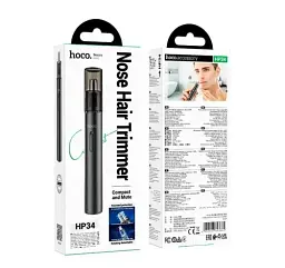 Тример для носа Hoco HP34 Electric Nose Hair Trimmer Black - мініатюра 8