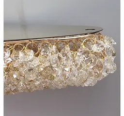 Лінійна золота кришталева світлодіодна люстра Artlight 567-1100LGD з медовими кристалами 75W - мініатюра 5