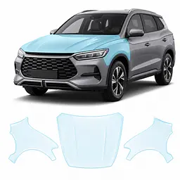 Антигравійна захисна бронеплівка за лекалами для BYD Song Pro I facelift 2023- капот і передні крила