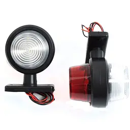 Габарит LED чебурашка 12/24V / великий 10 см / Пацюк-Білий 2 шт. (Л 034) - мініатюра 2