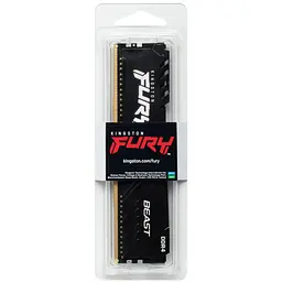 Модуль пам'яті для комп'ютера DDR4 16GB 3200 MHz Beast Black Kingston Fury (ex.HyperX) (KF432C16BB1/16WP) - мініатюра 5