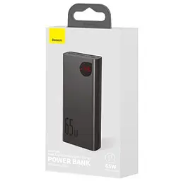 Портативний ЗП Baseus Adaman Metal Digital Display QC 65W 20000 mAh (PPIMDA-D) Black - мініатюра 6