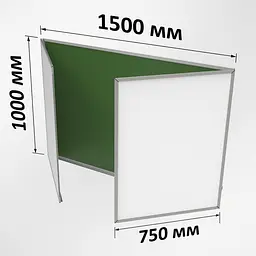 Дошка ТСО крейдяна-маркерна зелена 3000х1000 мм 5-поверхнева