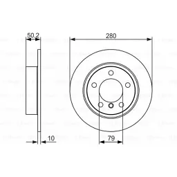 Гальмівний диск Bosch 0 986 479 728 - мініатюра 5