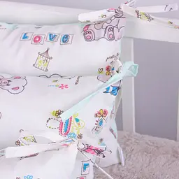 Подушка-борт MirSon Kids Time 18-0005 Kind Bear захисна біла 4 шт. - мініатюра 5