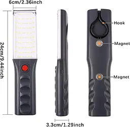 Портативний світлодіодний ліхтар Digital TORCH ZJ-1258 з гачком для підвішування - мініатюра 3