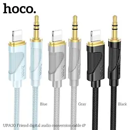 Аудіоадаптер Hoco UPA30 Friend digital audio conversion cable iP 1 м чорний - мініатюра 5