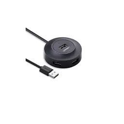 Концентратор Ugreen 4-port 1m USB 2.0 CR106 black (20277)
