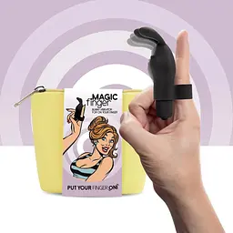 Вібратор на палець FeelzToys Magic Finger Vibrator Black - мініатюра 2