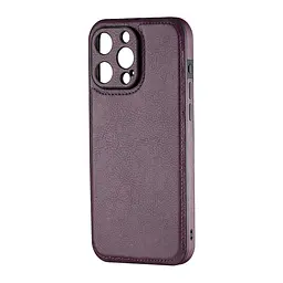 Чохол Jinduka Leather Protected Camera iPhone 15 Pro Max Purple