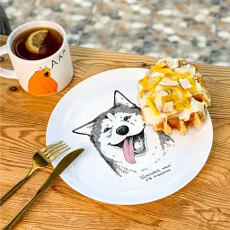 Тарілка «Щасливий хаскі» - мініатюра 3