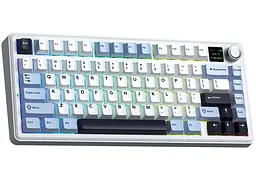 Клавіатура ігрова механічна Aula Mechanical F-75 MAX Wireless White-Blue Gasket Reaper Switch Hot-Swap 2.4G/Bluetooth - мініатюра 3