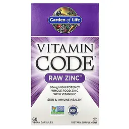 Цинк Vitamin Code RAW Zinc 60 капсул Garden of Life vit0004732