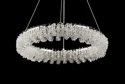 Сучасна підвісна кришталева люстра L33038/600/1 LED (CH) хром, 120 Вт, діаметр 60 см, від 14 до 22 м2 - мініатюра 3