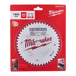 Диск пиляльний по дереву PFTE MILWAUKEE, діаметр 160х20х2,2мм, 48 зуб. - мініатюра 2