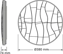 Osram Світильник накладний CEILING PAVO 380мм Round 24Вт 4000K - мініатюра 2