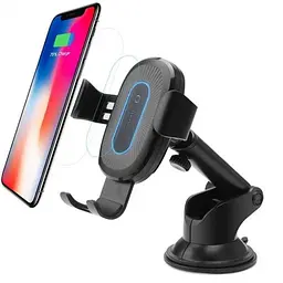 Автомобільний тримач холдер із БЗУ Baseus Wireless Fast Charger Gravity Car Mount - мініатюра 4