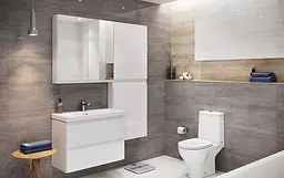 Тумба для ванної кімнати Cersanit Cet В06 з умивальником Cersanit Moduo Slim 80 см Білий UN509-044 30412 - мініатюра 7