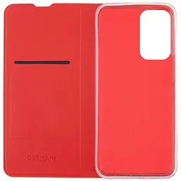 Шкіряний чохол-книжка GETMAN Elegant (PU) для Samsung Galaxy A15 4G/5G / M15 5G Червоний - мініатюра 5