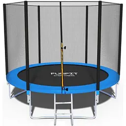 Батут Funfit 8ft (252см) синій з зовнішньою сіткою - мініатюра 1