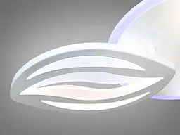 Стельовий світильник LED Diasha 8092/3WH, 65W, 4100K, білий акрил, сучасний стиль з пультом і диммером - мініатюра 4