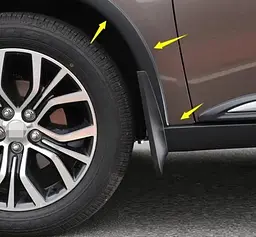 Брызговики для Mitsubishi Outlander 2016-2021 (з расширителями арок) комплект 4 шт (BMTOT1521) - мініатюра 3