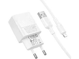 Мережевий зарядний пристрій Borofone BAS71A Source Type-A to Lightning cable White (6941991122583) - мініатюра 2