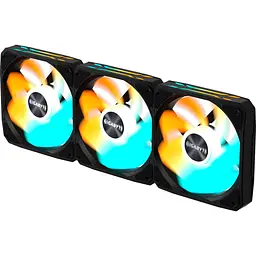 Комплект вентиляторів Gigabyte EZ CHAIN RVS FAN 120мм 3-Pack Black (GP-GBT EZRVSFAN1203) - мініатюра 2