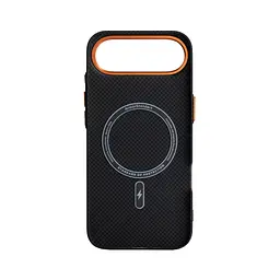 Карбоновый чехол для Apple iPhone 17 Air, LikeCarbon2 SE MagCase, черный, тонкий защитный чехол-панель из поликарбоната с магнитами N52, MagSafe, противоударный, совместим с беспроводной зарядкой, приподнятые края для защиты камеры, ArmorStandart (ARM89166) - мініатюра 2