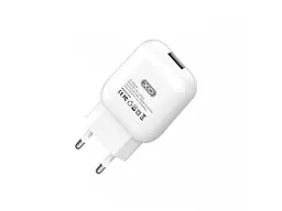 Зарядний пристрій XO L37 2.1 A/1USB + microUSB White