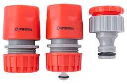 Пістолет розпилювач для поливу Intertool GE-0005 8 функцій хром x 1 адаптер x 2 конектора - мініатюра 5
