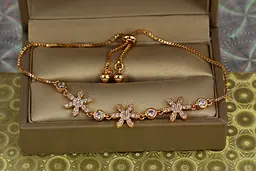 Браслет Xuping Jewelry регульований Польові квіти на бігунку золотистий