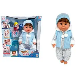 Пупс інтерактивний Yala Baby 45 см п’є ходить на горщик заплющує очі плаче сльозами аксесуари BLB002F