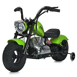 Мотоцикл 2*18V9AH 1 мотор 350W USB Bluetooth TF шкіра зелений (M 6016AL-5(36V))