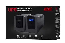 2E Джерело безперебійного живлення DD650, 650VA/360W, LCD, USB, 2xSchuko - мініатюра 4