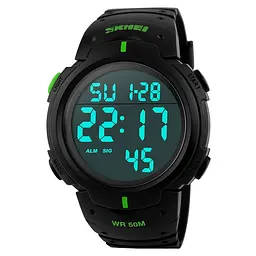 Наручний годинник чоловічий Skmei 1068 Green, 1068GN (12259) - мініатюра 2
