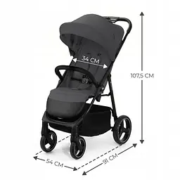 Прогулянкова коляска Kinderkraft Trig 3 Grey - мініатюра 4