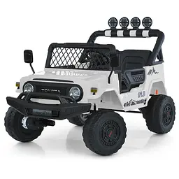 Дитячий електромобіль джип 24V7Ah 4x35W EVA шкіра MP3/USB/Bluetooth білий (2566AEBLR-1 24V)