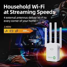 Wi-Fi репітер Ubcwin з 4 антенами, покриття до 3800 ft², Ethernet - мініатюра 5
