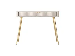Стіл туалетний Perfect Home Ланте / Lante 1S/100 з 1 шухлядою і золотими ніжками Беж (PFH-091169) - мініатюра 4