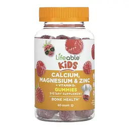 Магній Lifeable (Calcium + Vitamin D Kids) - 60 gummies, для імунітету