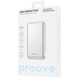 Універсальна мобільна батарея Proove Vibe Energy Plus 22.5W 10000mAh Білий/Золотистий (PBVE15012202) - мініатюра 3